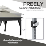 Alloy Steel Pop Up Gazebo 270cm Width x 270cm Depth With Mosquito Netting - Velmora