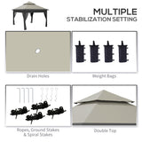 Alloy Steel Pop Up Gazebo 270cm Width x 270cm Depth With Mosquito Netting - Velmora