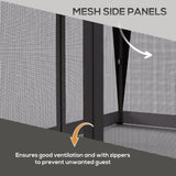 Alloy Steel Pop Up Gazebo 270cm Width x 270cm Depth With Mosquito Netting - Velmora