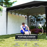 Alloy Steel Pop Up Gazebo Adjustable Height 295cm Width x 295cm Depth - Velmora