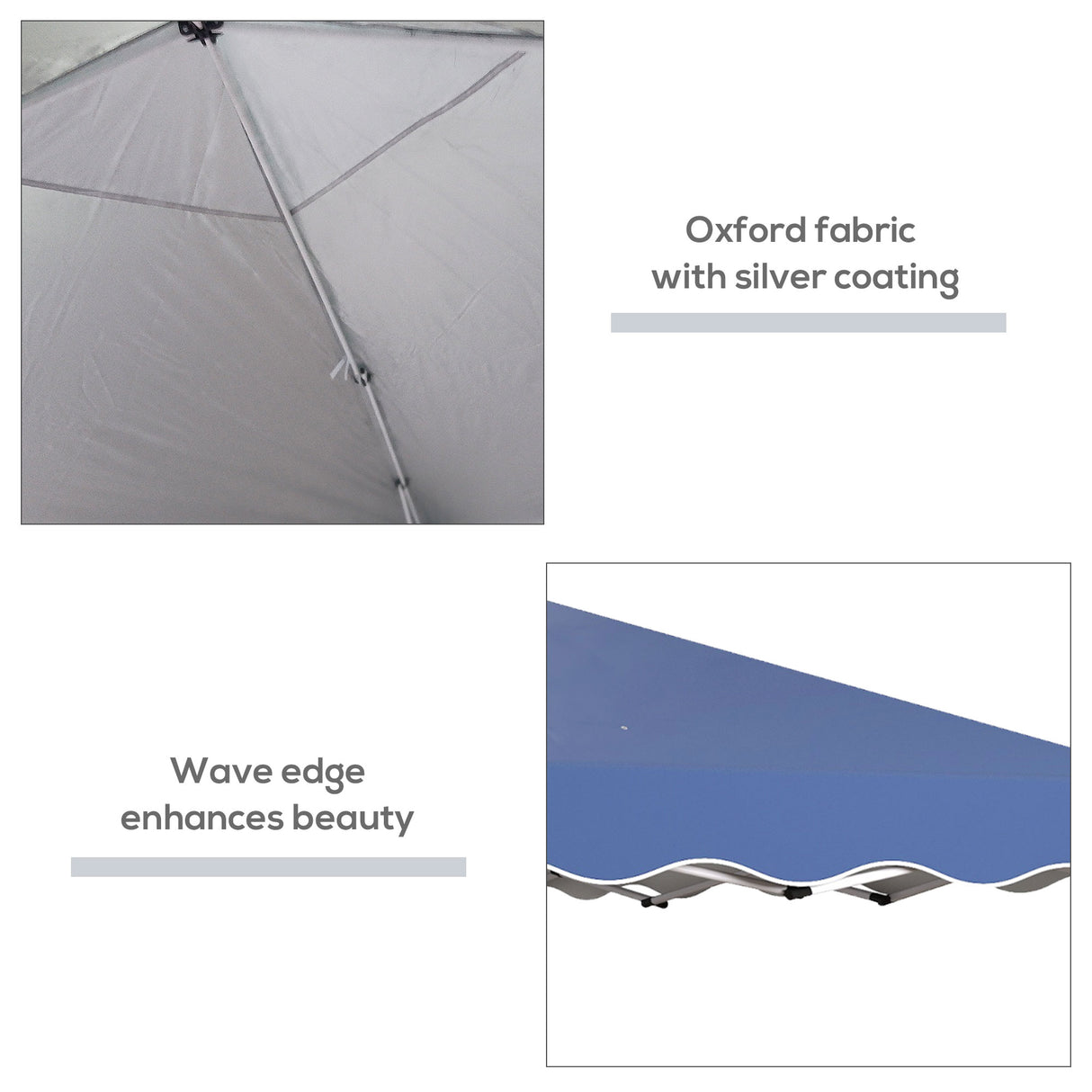 Alloy Steel Pop Up Gazebo Adjustable Height 295cm Width x 295cm Depth - Velmora