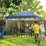 Alloy Steel Pop Up Gazebo Adjustable Height 295cm Width x 295cm Depth - Velmora