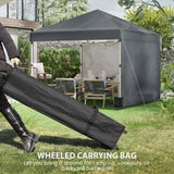 Alloy Steel Pop Up Gazebo Canopy 297cm Width x 297cm Depth With UPF30+ Protection - Velmora
