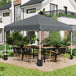 Alloy Steel Pop Up Gazebo Canopy 297cm Width x 297cm Depth With UPF30+ Protection - Velmora