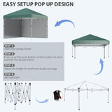 Alloy Steel Pop Up Gazebo Canopy 297cm Width x 297cm Depth With UPF30+ Protection - Velmora