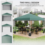 Alloy Steel Pop Up Gazebo Canopy 297cm Width x 297cm Depth With UPF30+ Protection - Velmora