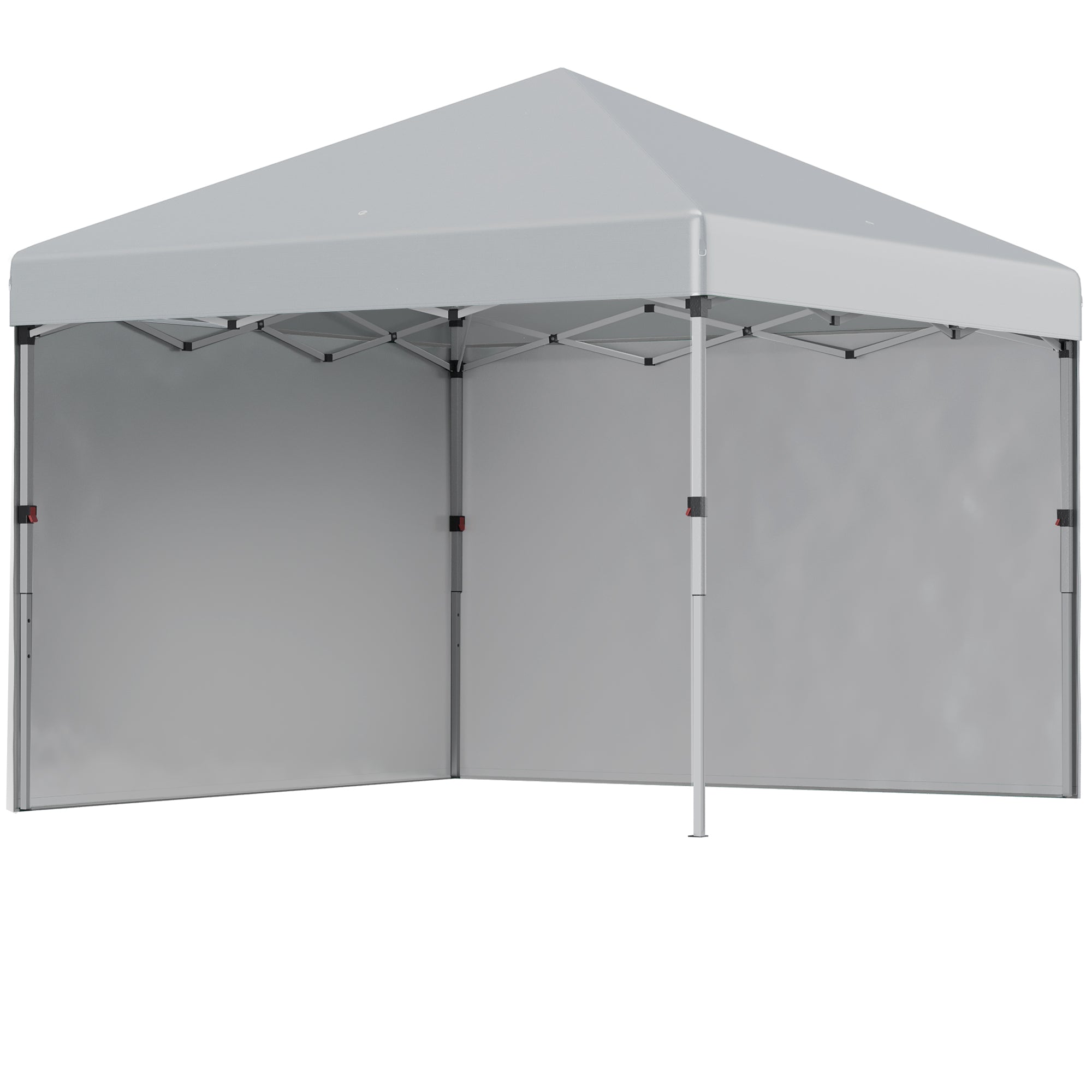 Alloy Steel Pop Up Gazebo Canopy 297cm Width x 297cm Depth With UPF30+ Protection - Velmora