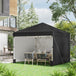 Alloy Steel Pop Up Gazebo Canopy 297cm Width x 297cm Depth With UPF30+ Protection - Velmora