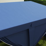 Alloy Steel Pop Up Gazebo Canopy 400cm Width x 300cm Depth With Curtain Walls - Velmora