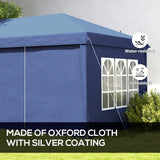 Alloy Steel Pop Up Gazebo Canopy 400cm Width x 300cm Depth With Curtain Walls - Velmora