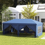 Alloy Steel Pop Up Gazebo Canopy 400cm Width x 300cm Depth With Curtain Walls - Velmora