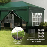 Alloy Steel Pop Up Gazebo Canopy 400cm Width x 300cm Depth With Curtain Walls - Velmora