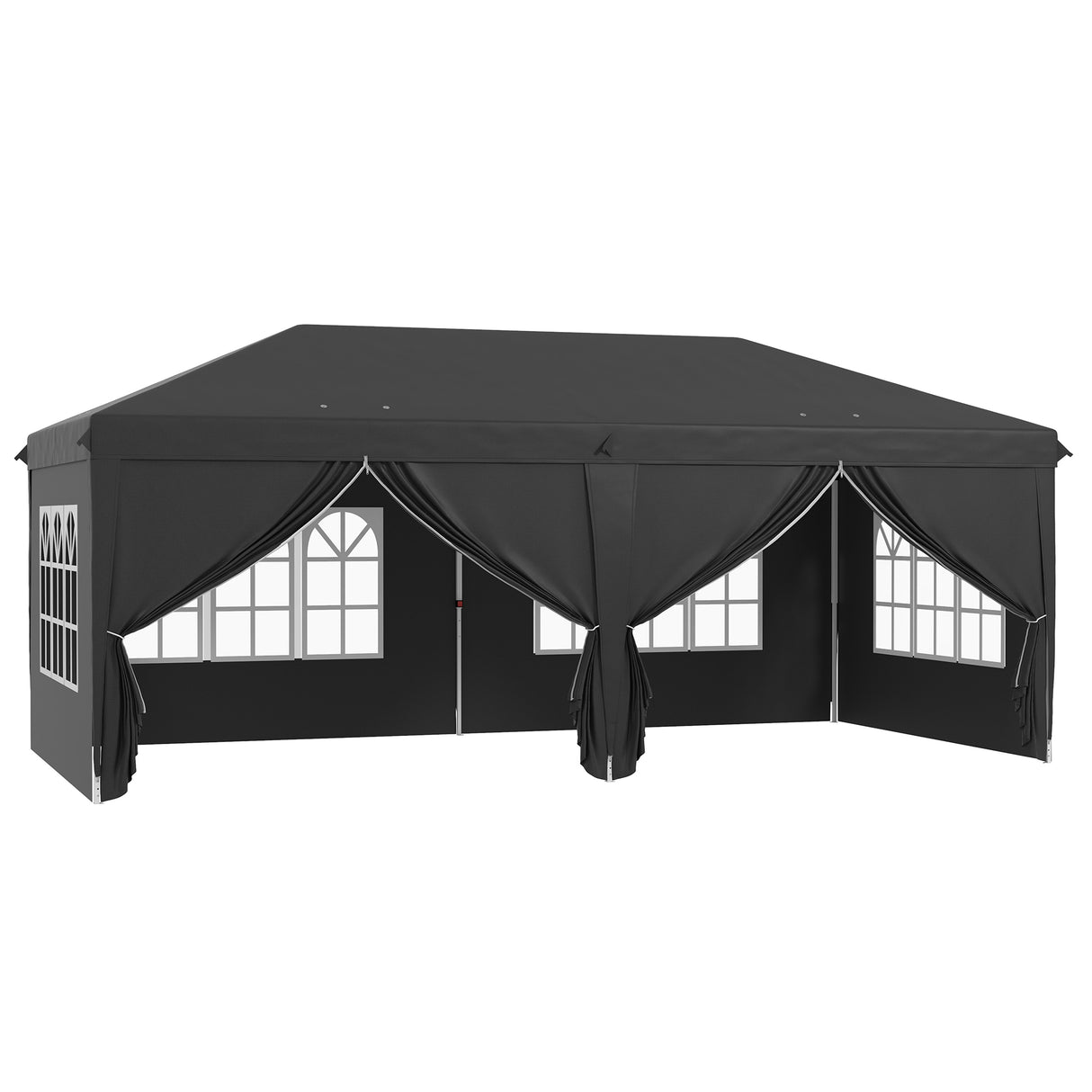 Alloy Steel Pop Up Gazebo Canopy 400cm Width x 300cm Depth With Curtain Walls - Velmora
