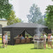 Alloy Steel Pop Up Gazebo Canopy 400cm Width x 300cm Depth With Curtain Walls - Velmora