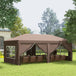 Alloy Steel Pop Up Gazebo Canopy 400cm Width x 300cm Depth With Curtain Walls - Velmora