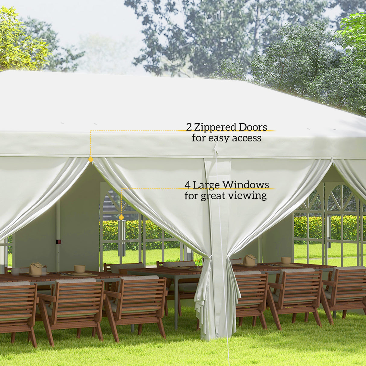 Alloy Steel Pop Up Gazebo Canopy 400cm Width x 300cm Depth With Curtain Walls - Velmora