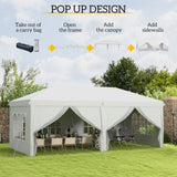 Alloy Steel Pop Up Gazebo Canopy 400cm Width x 300cm Depth With Curtain Walls - Velmora
