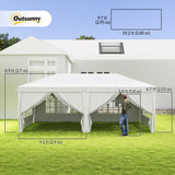 Alloy Steel Pop Up Gazebo Canopy 400cm Width x 300cm Depth With Curtain Walls - Velmora