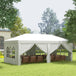 Alloy Steel Pop Up Gazebo Canopy 400cm Width x 300cm Depth With Curtain Walls - Velmora