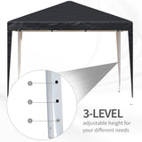 Alloy Steel Pop Up Gazebo Height Adjustable Marquee Party Tent 295cm Width x 295cm Depth - Velmora