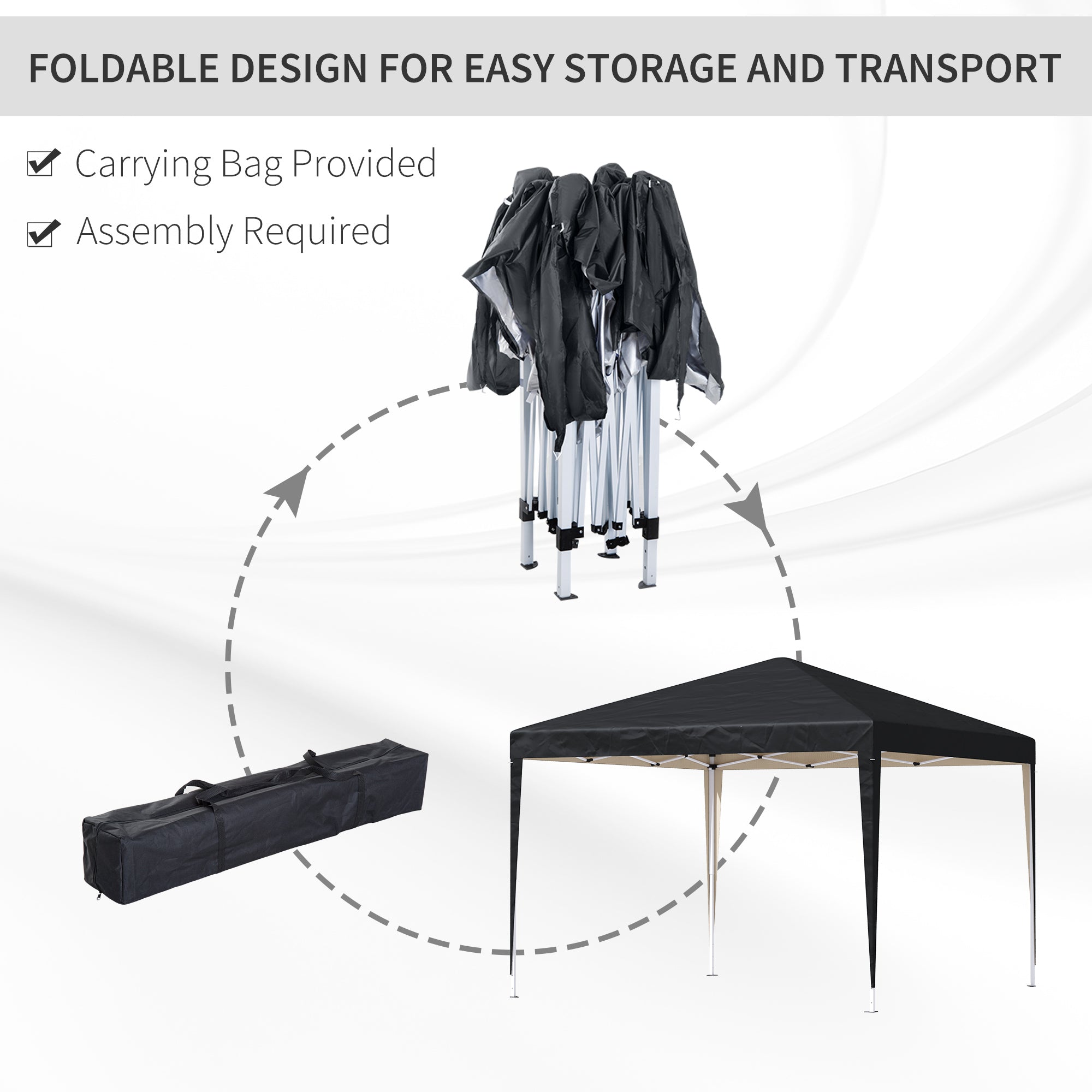 Alloy Steel Pop Up Gazebo Height Adjustable Marquee Party Tent 295cm Width x 295cm Depth - Velmora