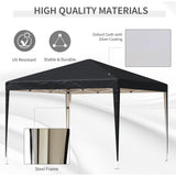 Alloy Steel Pop Up Gazebo Height Adjustable Marquee Party Tent 295cm Width x 295cm Depth - Velmora