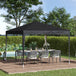 Alloy Steel Pop Up Gazebo Height Adjustable Marquee Party Tent 295cm Width x 295cm Depth - Velmora