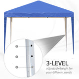 Alloy Steel Pop Up Gazebo Height Adjustable Marquee Party Tent 295cm Width x 295cm Depth - Velmora