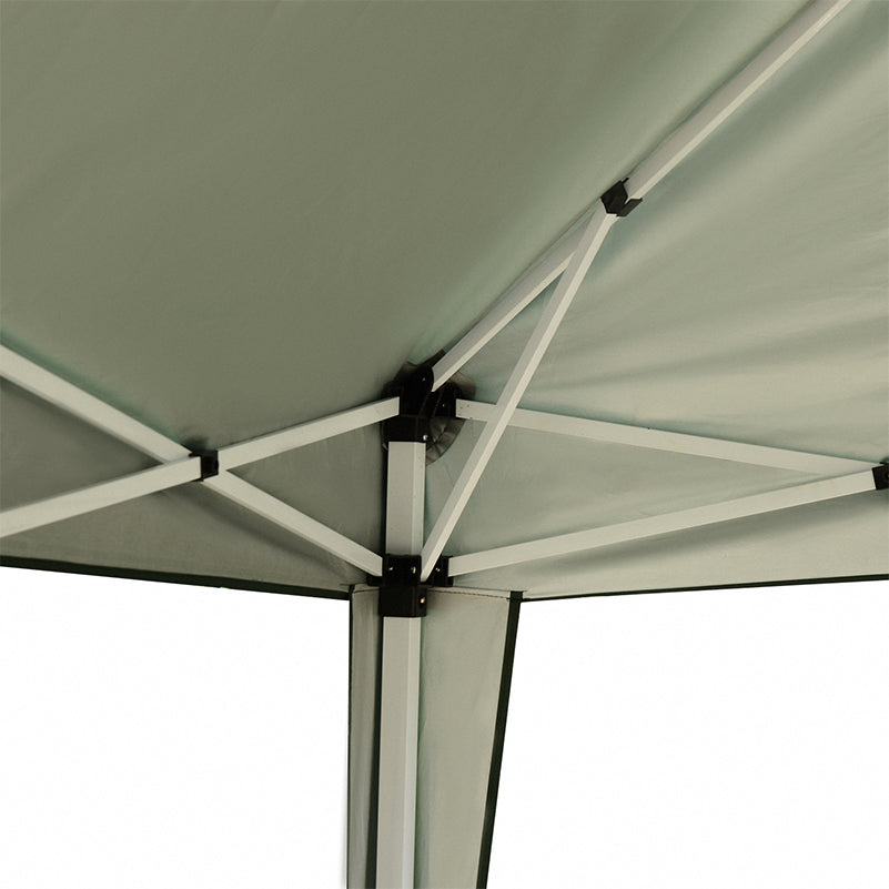 Alloy Steel Pop Up Gazebo Height Adjustable Marquee Party Tent 295cm Width x 295cm Depth - Velmora