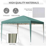 Alloy Steel Pop Up Gazebo Height Adjustable Marquee Party Tent 295cm Width x 295cm Depth - Velmora