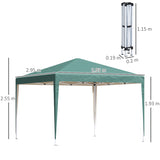 Alloy Steel Pop Up Gazebo Height Adjustable Marquee Party Tent 295cm Width x 295cm Depth - Velmora