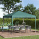 Alloy Steel Pop Up Gazebo Height Adjustable Marquee Party Tent 295cm Width x 295cm Depth - Velmora