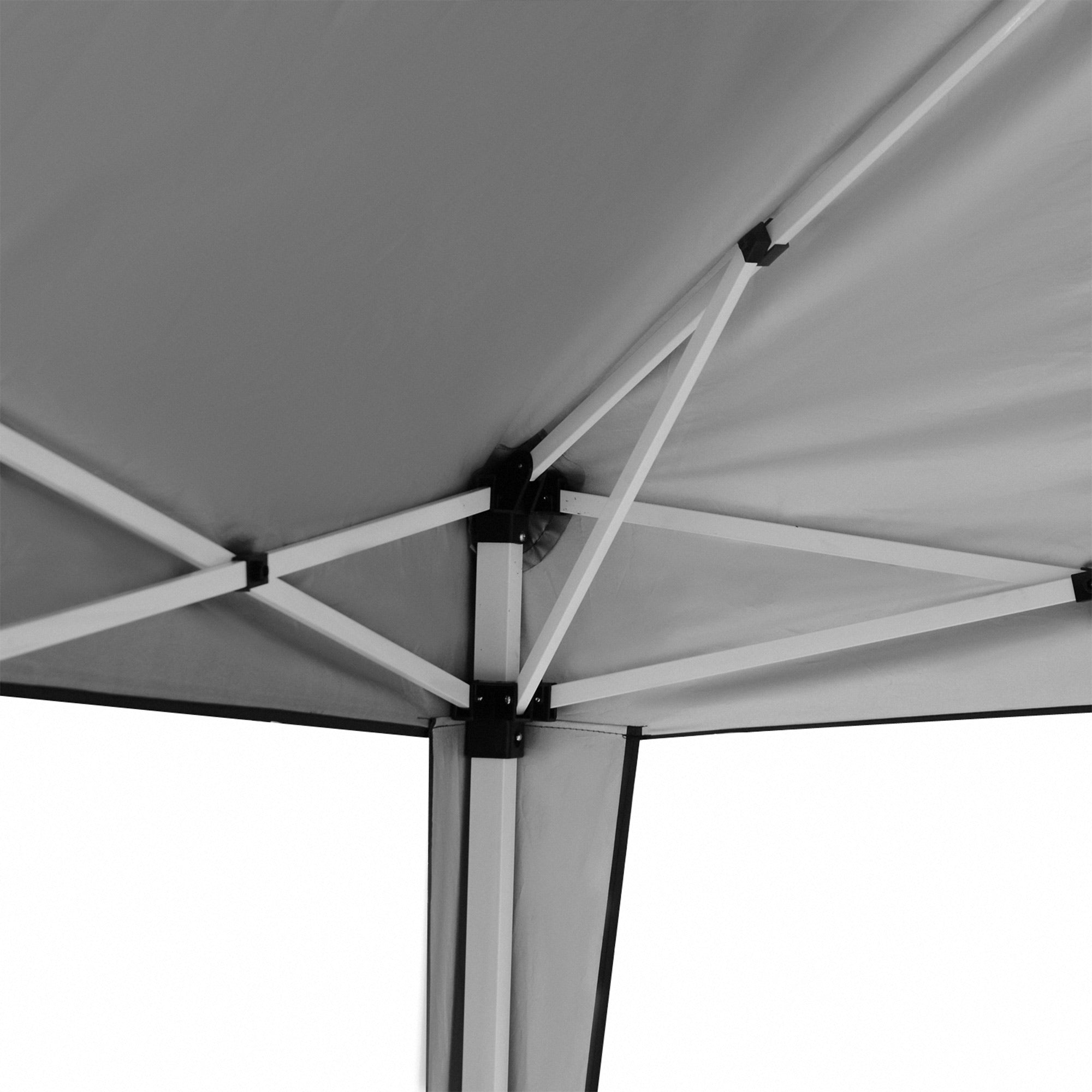 Alloy Steel Pop Up Gazebo Height Adjustable Marquee Party Tent 295cm Width x 295cm Depth - Velmora