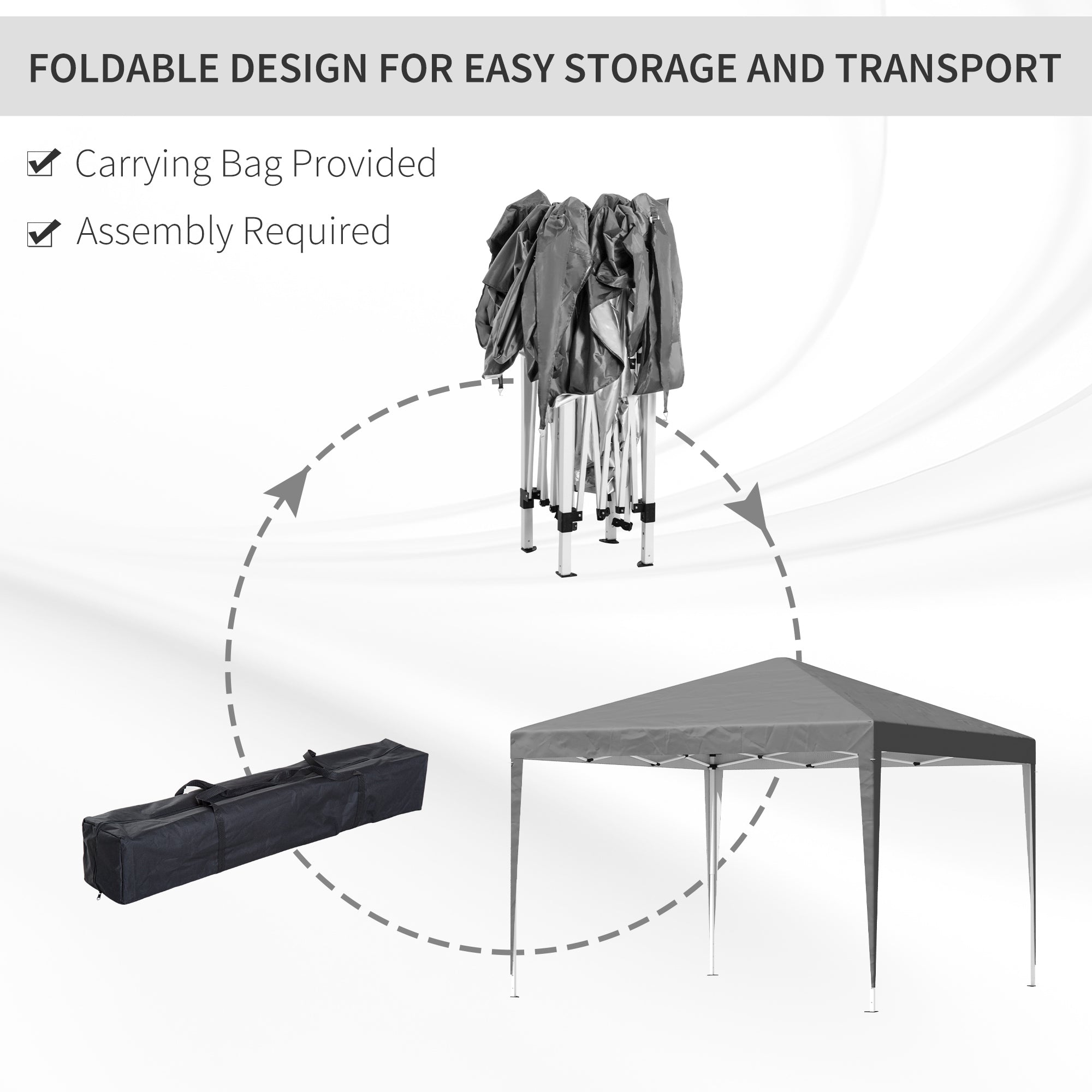 Alloy Steel Pop Up Gazebo Height Adjustable Marquee Party Tent 295cm Width x 295cm Depth - Velmora