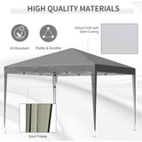 Alloy Steel Pop Up Gazebo Height Adjustable Marquee Party Tent 295cm Width x 295cm Depth - Velmora