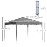 Alloy Steel Pop Up Gazebo Height Adjustable Marquee Party Tent 295cm Width x 295cm Depth - Velmora