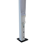 Alloy Steel Pop Up Gazebo Height Adjustable Marquee Party Tent 295cm Width x 295cm Depth - Velmora