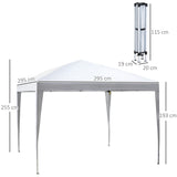 Alloy Steel Pop Up Gazebo Height Adjustable Marquee Party Tent 295cm Width x 295cm Depth - Velmora