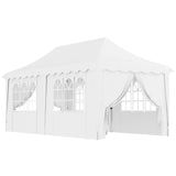Alloy Steel Pop Up Gazebo Height Adjustable Marquee Party Tent 300cm Width x 596 Depth - Velmora