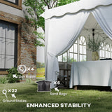 Alloy Steel Pop Up Gazebo Height Adjustable Marquee Party Tent 300cm Width x 596 Depth - Velmora