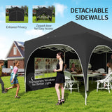 Alloy Steel Pop Up Gazebo Height Adjustable Marquee Party Tent 300cm Width x 596 Depth - Velmora