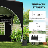 Alloy Steel Pop Up Gazebo Height Adjustable Marquee Party Tent 300cm Width x 596 Depth - Velmora