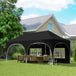 Alloy Steel Pop Up Gazebo Height Adjustable Marquee Party Tent 300cm Width x 596 Depth - Velmora