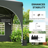 Alloy Steel Pop Up Gazebo Height Adjustable Marquee Party Tent 300cm Width x 596 Depth - Velmora