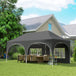 Alloy Steel Pop Up Gazebo Height Adjustable Marquee Party Tent 300cm Width x 596 Depth - Velmora
