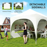 Alloy Steel Pop Up Gazebo Height Adjustable Marquee Party Tent 300cm Width x 596 Depth - Velmora