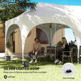 Alloy Steel Pop Up Gazebo Height Adjustable Marquee Party Tent 300cm Width x 596 Depth - Velmora
