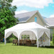 Alloy Steel Pop Up Gazebo Height Adjustable Marquee Party Tent 300cm Width x 596 Depth - Velmora