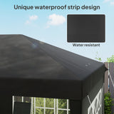 Alloy Steel Pop Up Gazebo Height Adjustable Marquee Party Tent 585cm Width x 295cm Depth - Velmora