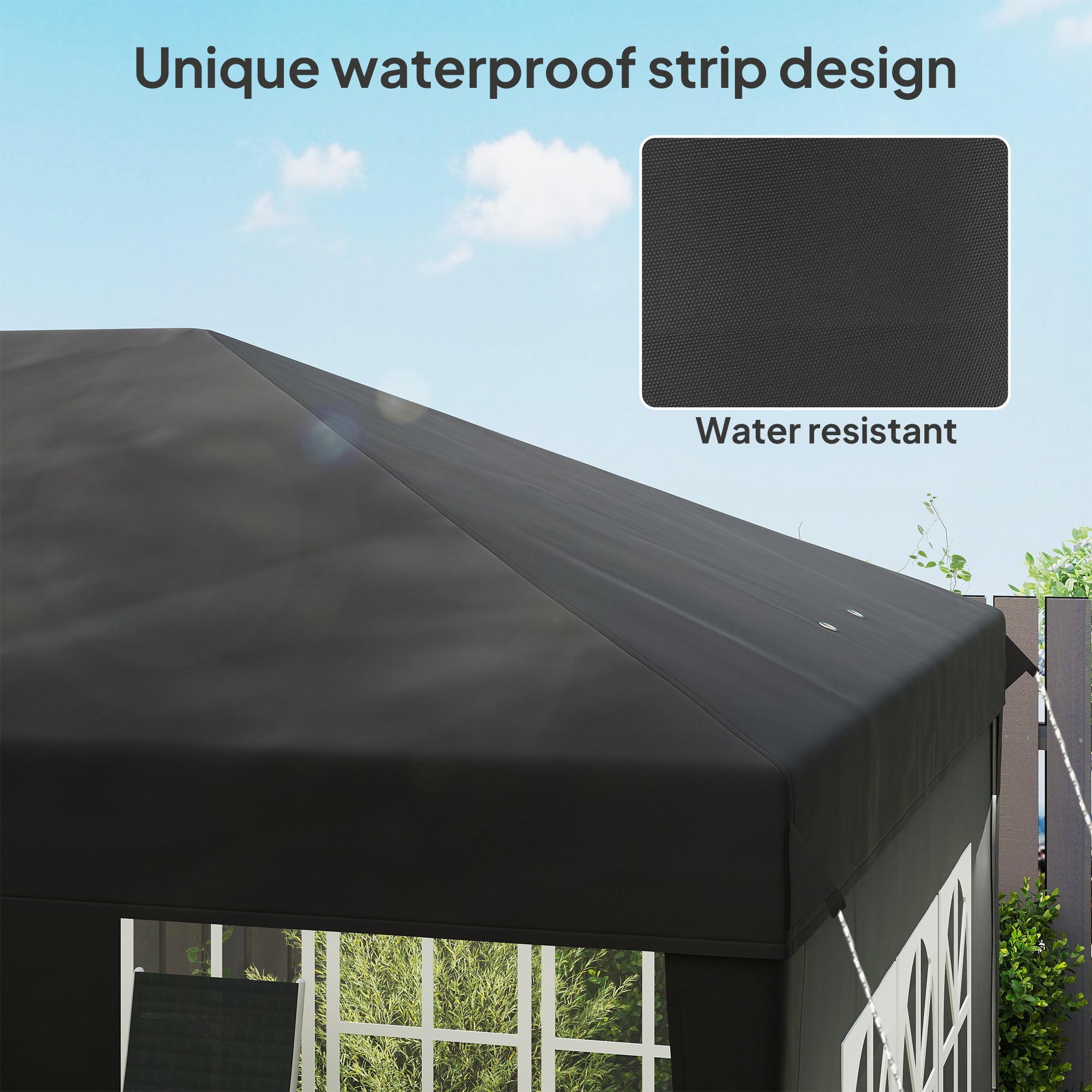 Alloy Steel Pop Up Gazebo Height Adjustable Marquee Party Tent 585cm Width x 295cm Depth - Velmora